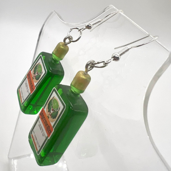 Jagermeister Earrings - Alcohol Bottle Earrings - Party Earrings - Bartender - Picture 5 of 9